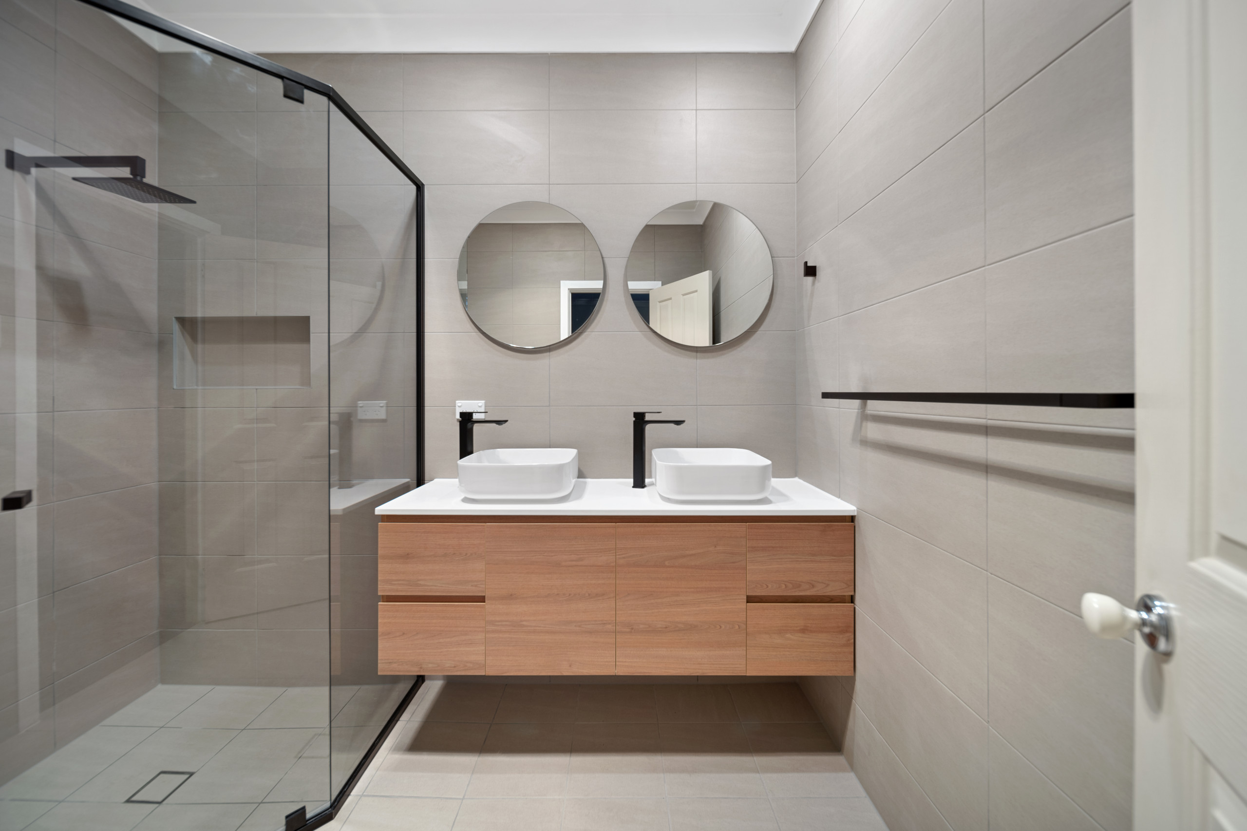Golden Grove Master Ensuite Modern, Corner Bathroom Vanity Units Adelaide