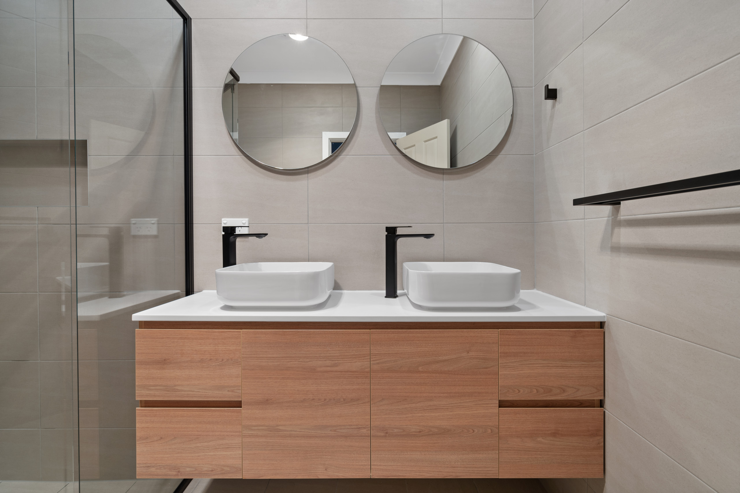 Golden Grove Master Ensuite Modern, Corner Bathroom Vanity Units Adelaide