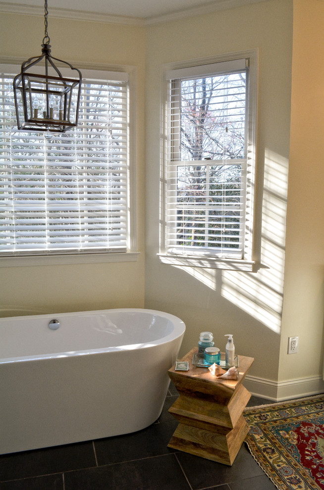 Goodbye Garden Tub, Hello Bath Transitional Bathroom