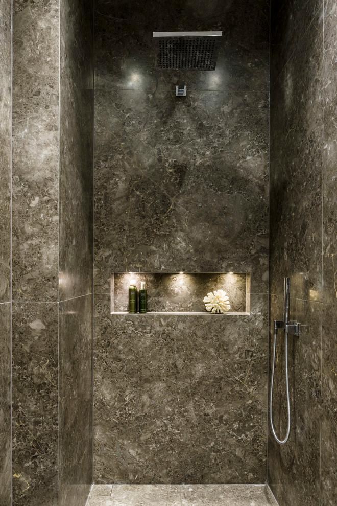 Example of a trendy bathroom design in Hertfordshire