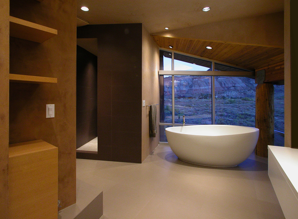 Inspiration for a contemporary bathroom remodel in Denver