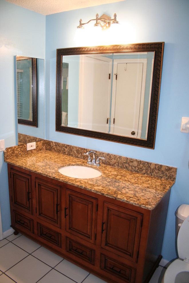 granites and baths Tropical Bathroom Tampa by
