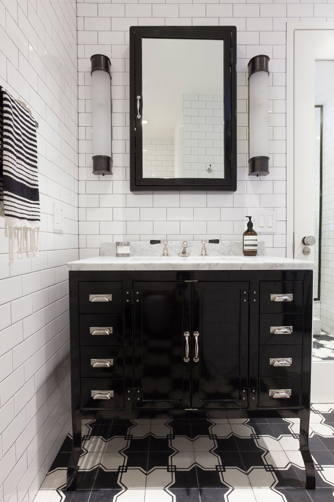 Greenwich Village Apartment Transitional Bathroom New York by A