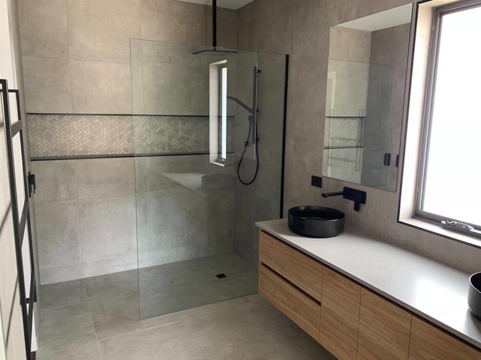 Grey & Timber Bathroom Modern Bathroom Sydney by The Interior Difference Houzz