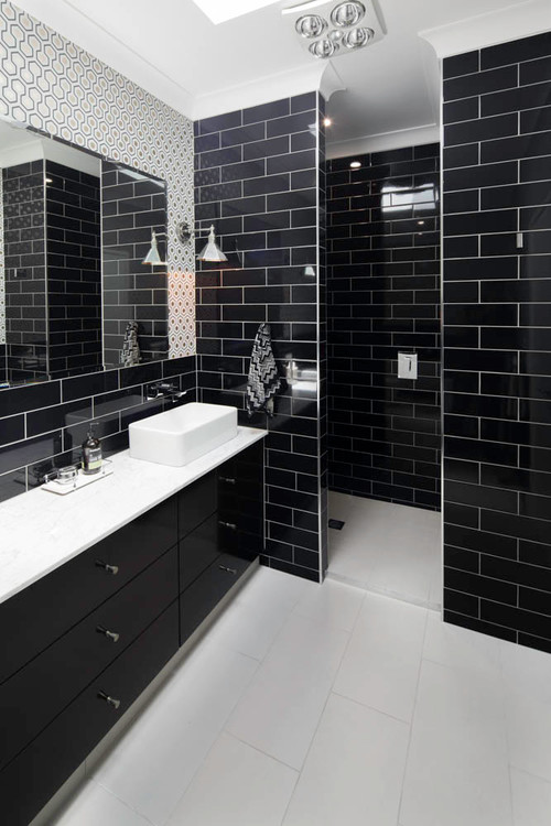 Black Bathroom Tile Ideas - 15 ways to make a statement with black tiles -  Atlas Ceramics