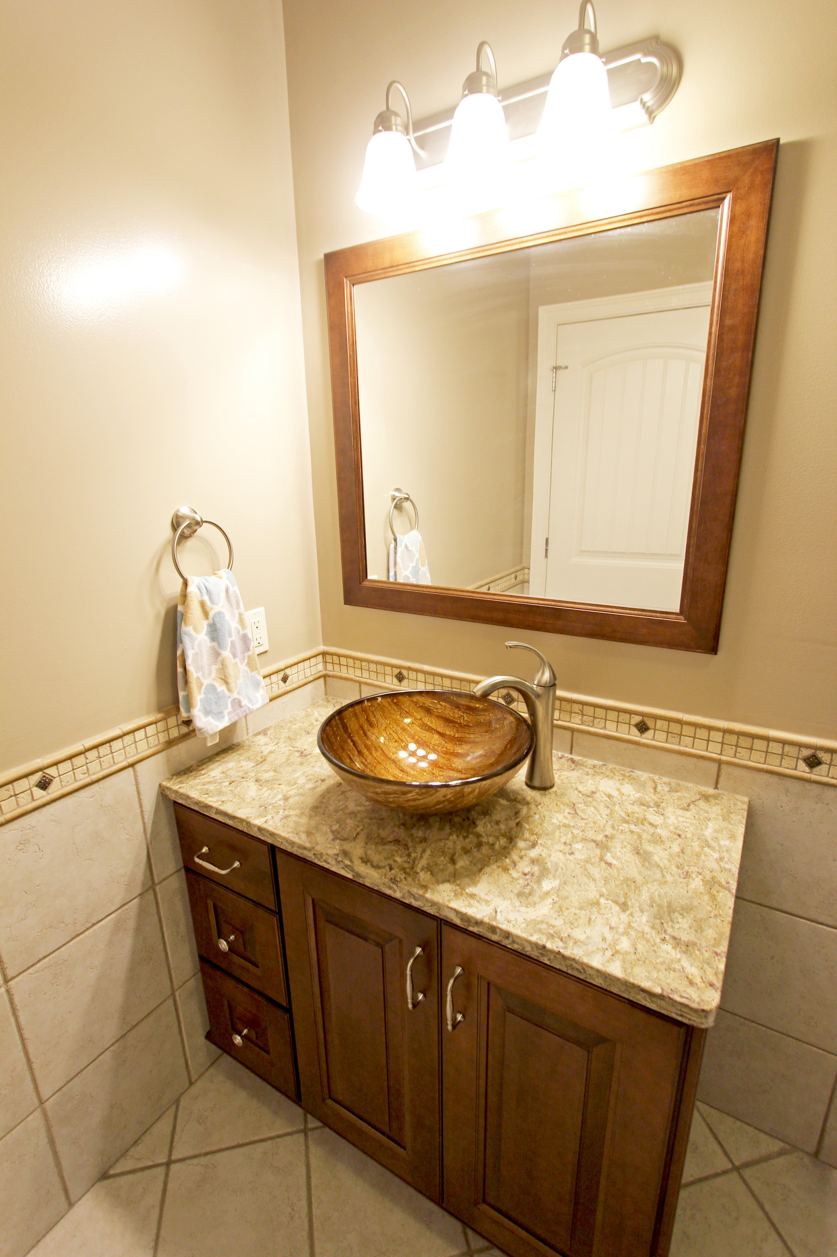 Guest Bath Cabinet Countertop With Vessel Sink Medina