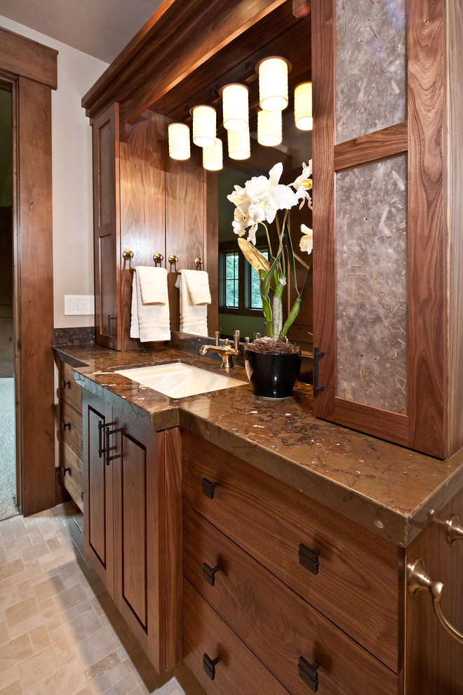 Example of a transitional bathroom design in Salt Lake City