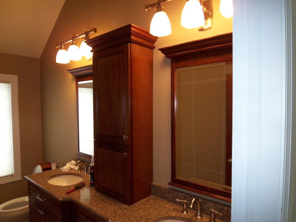 Guest bath replaced tub with walkin shower Transitional Bathroom Chicago by Kitchen and