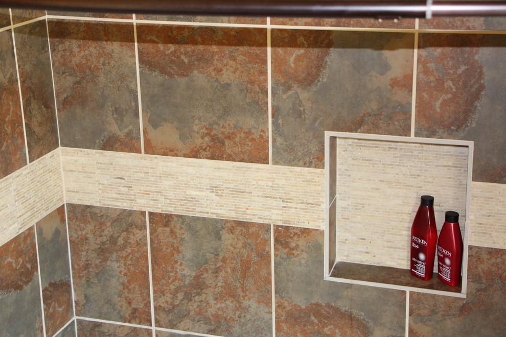 Guy James Ranch New Build Rustic Bathroom Dallas by Premier