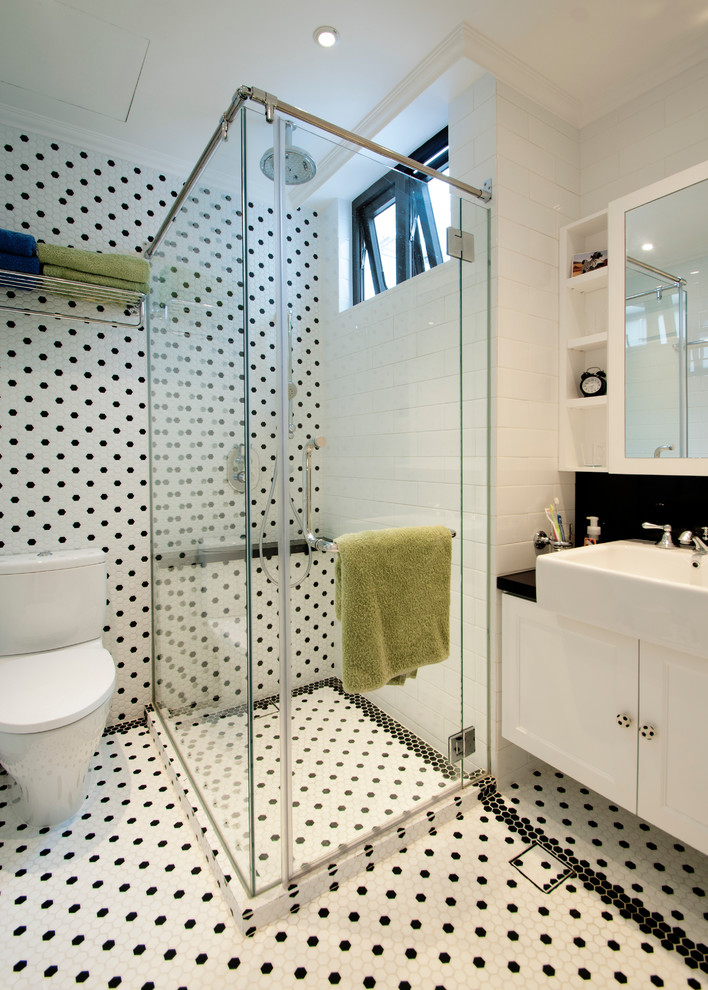 シンガポールにあるエクレクティックスタイルのおしゃれな浴室の写真