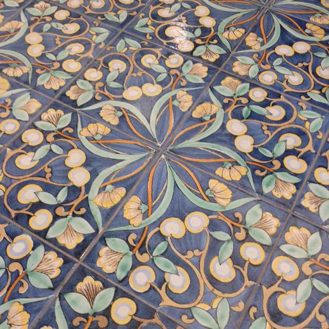 Hand Painted Italian tiles Classique Salle de Bain Boston par