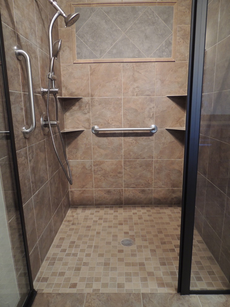 Handicap Shower Stall In Okc, Oklahoma City Modern Bathroom