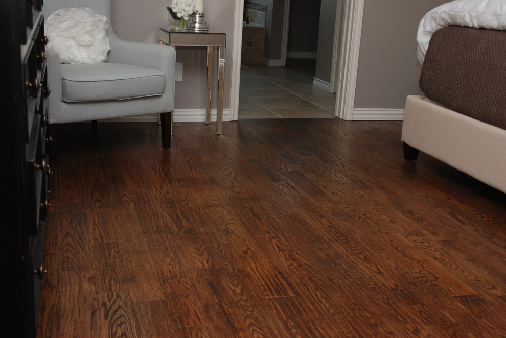 Handscraped Hardwood Floors Traditional Bathroom Dallas by