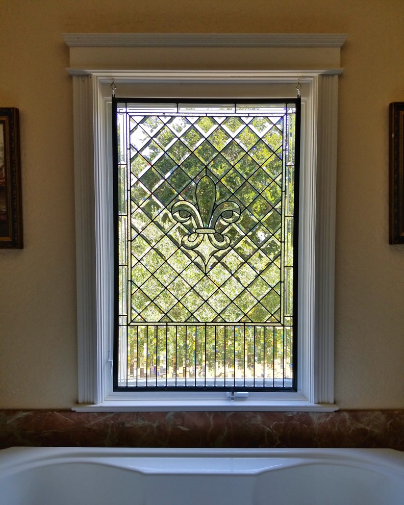 Hanging Bathroom Leaded Glass Panel Style Guide Beveled Glass