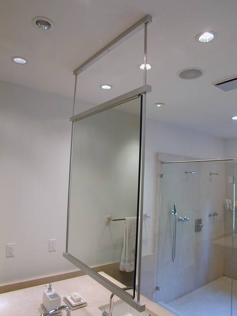 Hanging Mirror Bathroom Milwaukee, Ceiling Hung Bathroom Mirrors