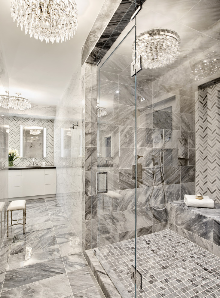 フェニックスにあるラグジュアリーなコンテンポラリースタイルのおしゃれな浴室の写真