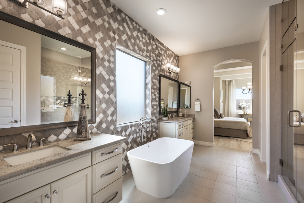 Hawthorn Manor Quartz Plan Southwestern Bathroom Phoenix by