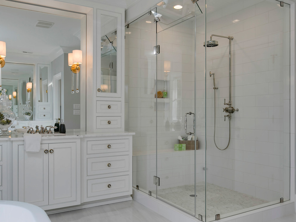 This is an example of a classic bathroom in Raleigh.