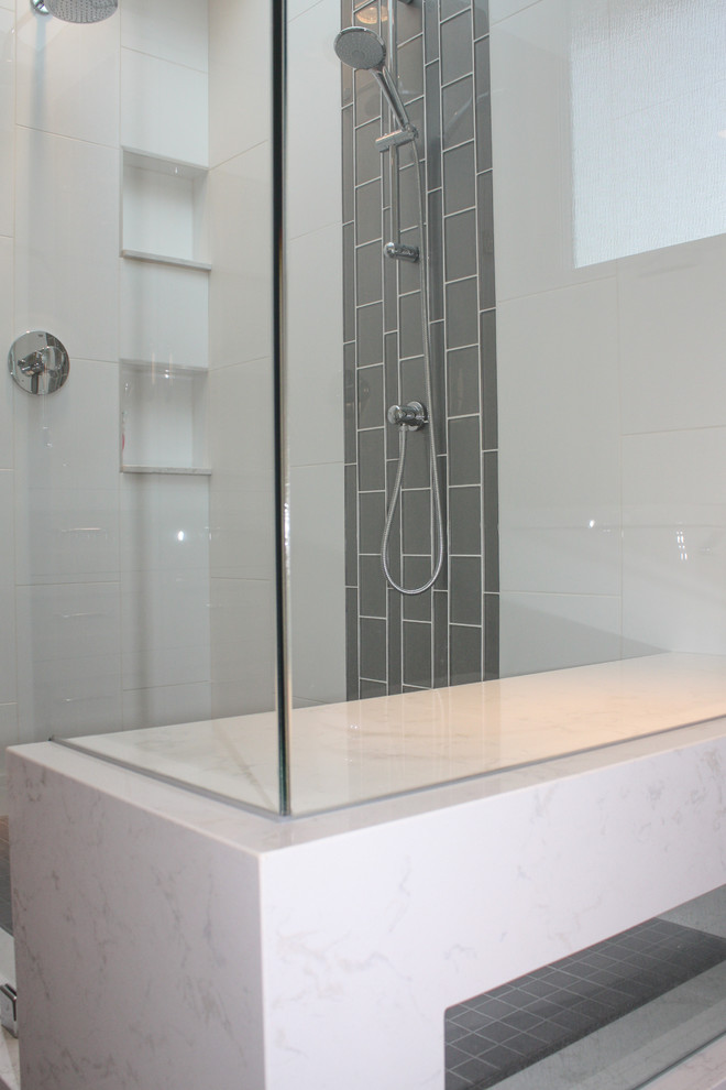 Example of a transitional bathroom design in Vancouver
