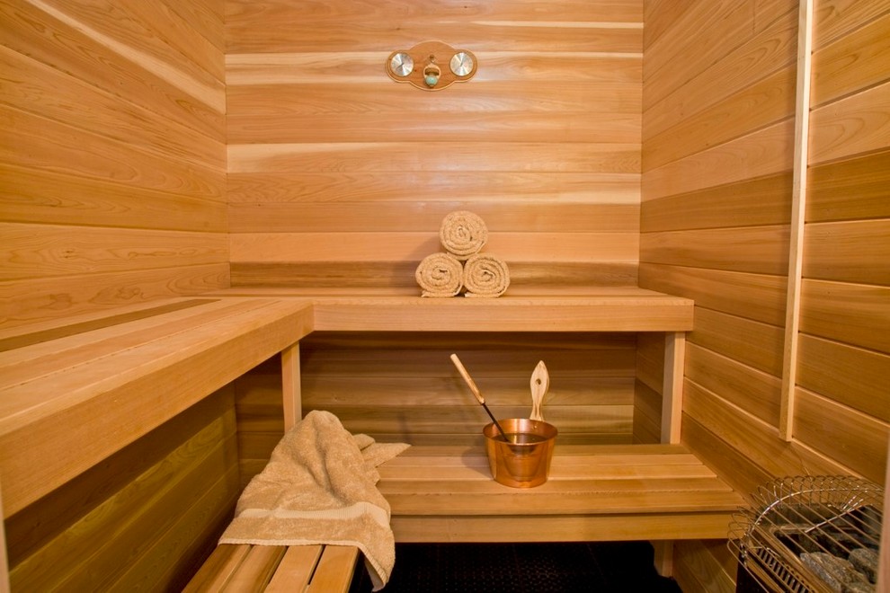 Источник вдохновения для домашнего уюта: баня и сауна в стиле модернизм