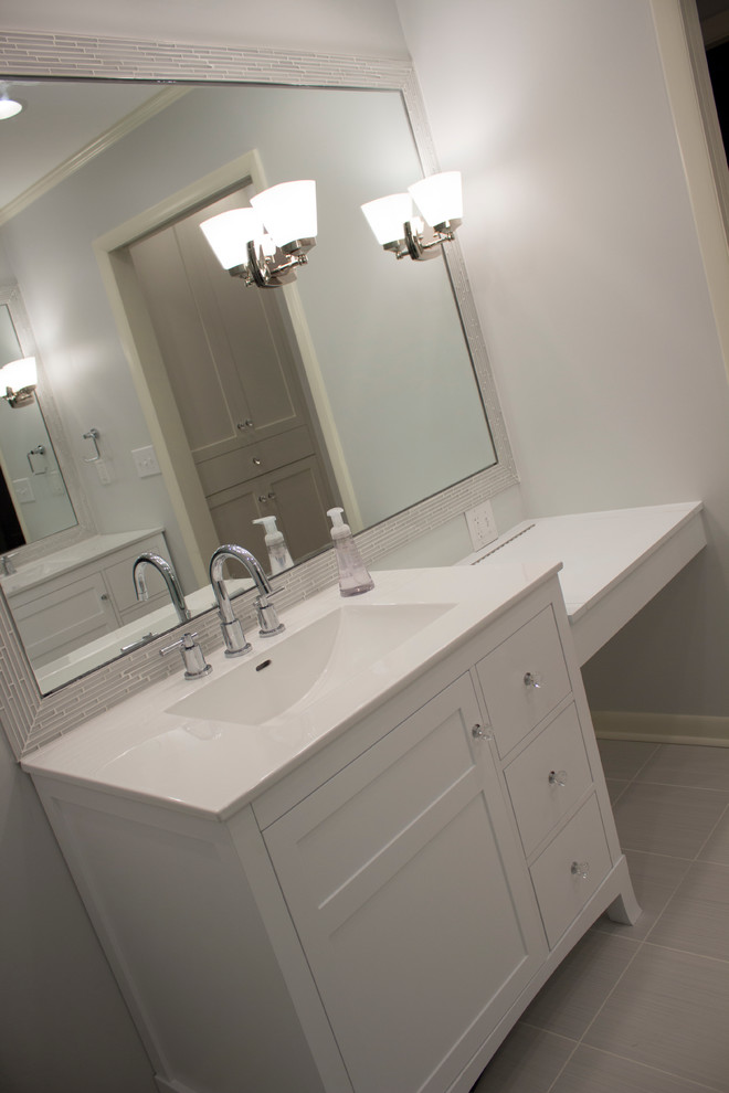 'Her' Vanity and makeup counter Transitional Bathroom Other by