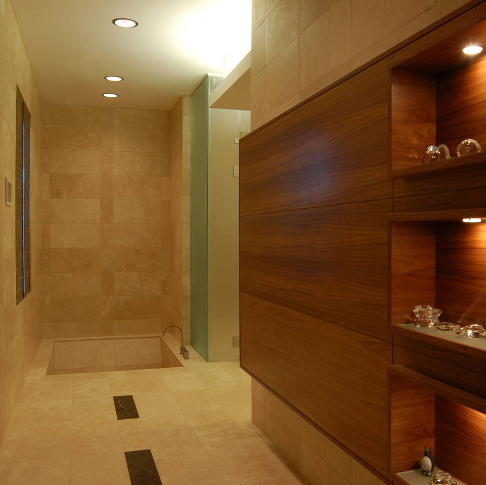 Design ideas for a contemporary bathroom in Kansas City.