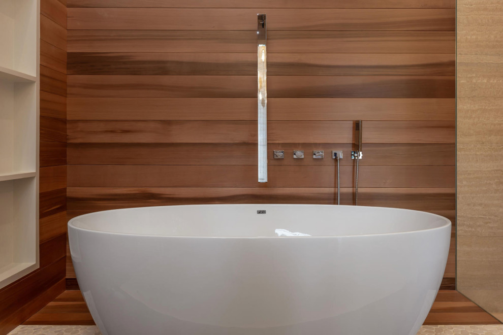 Immagine di una grande stanza da bagno padronale minimalista