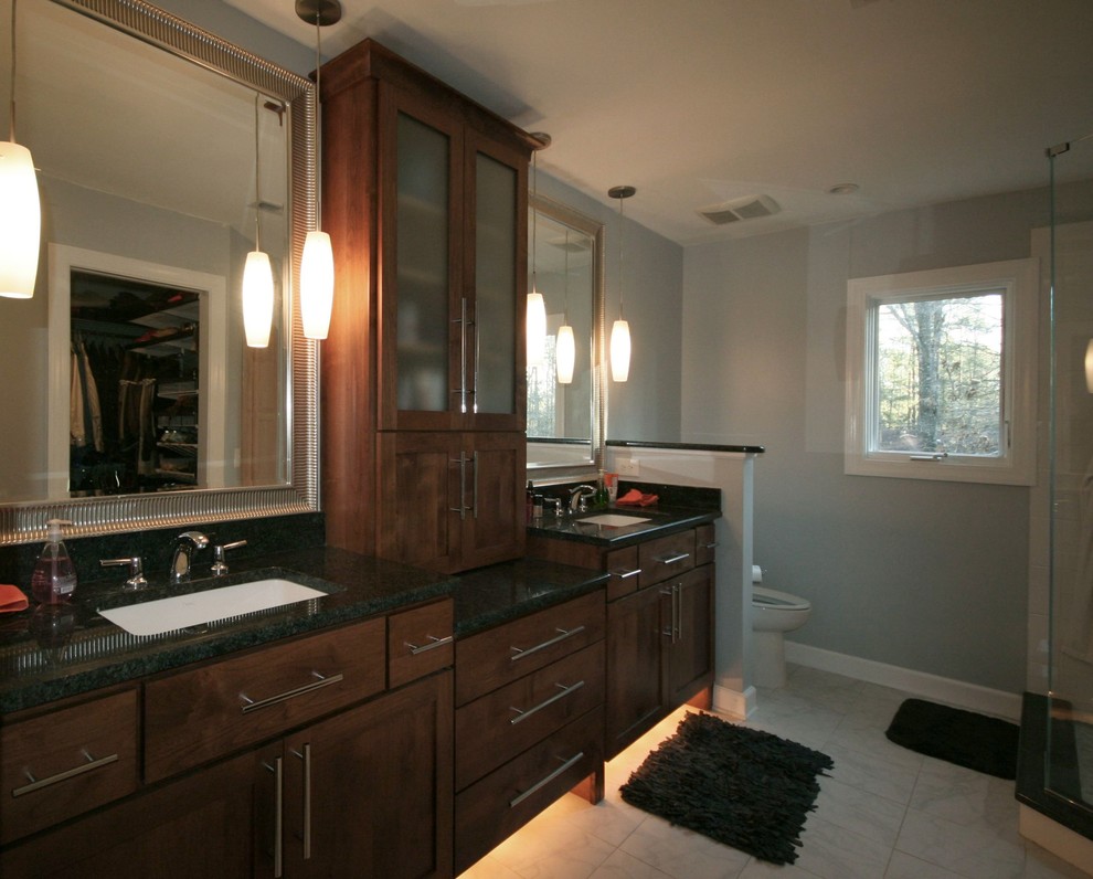 His and Her Bath Transitional Bathroom Raleigh by Jerry