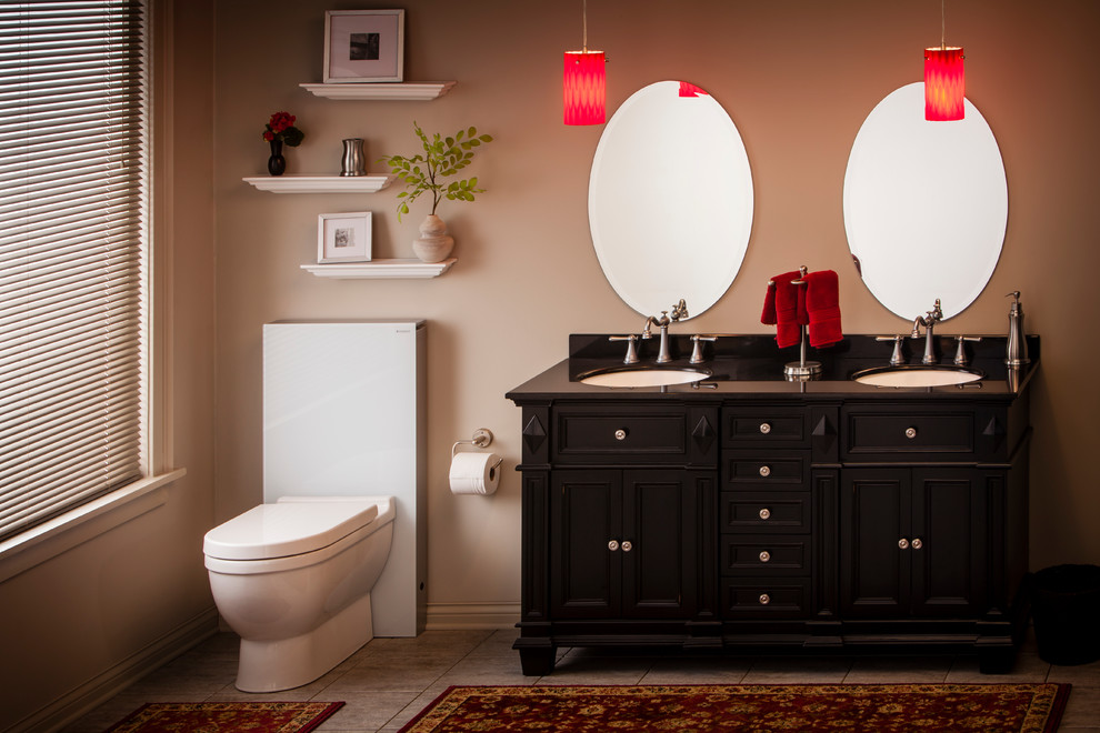 His and Hers Geberit Master Bath Transitional Bathroom Chicago