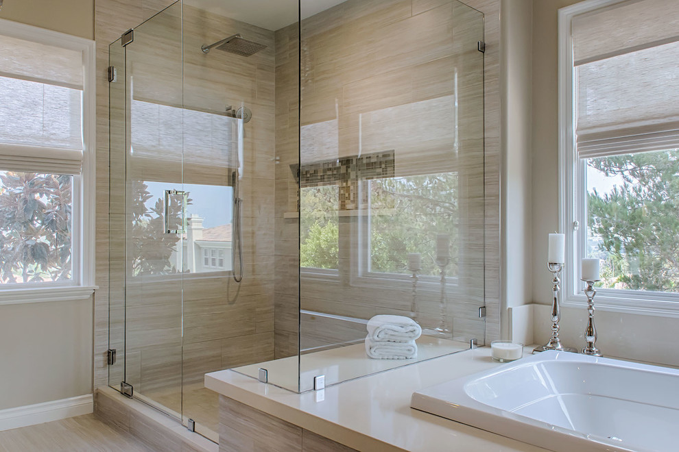 His and Hers Master Bathroom Suite Contemporary Bathroom Los
