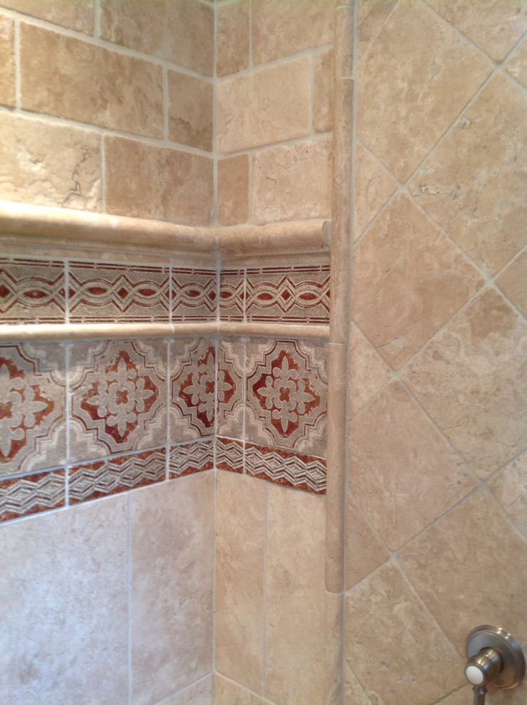 Historic Spanish Colonial; Master Shower Renovation Mediterranean
