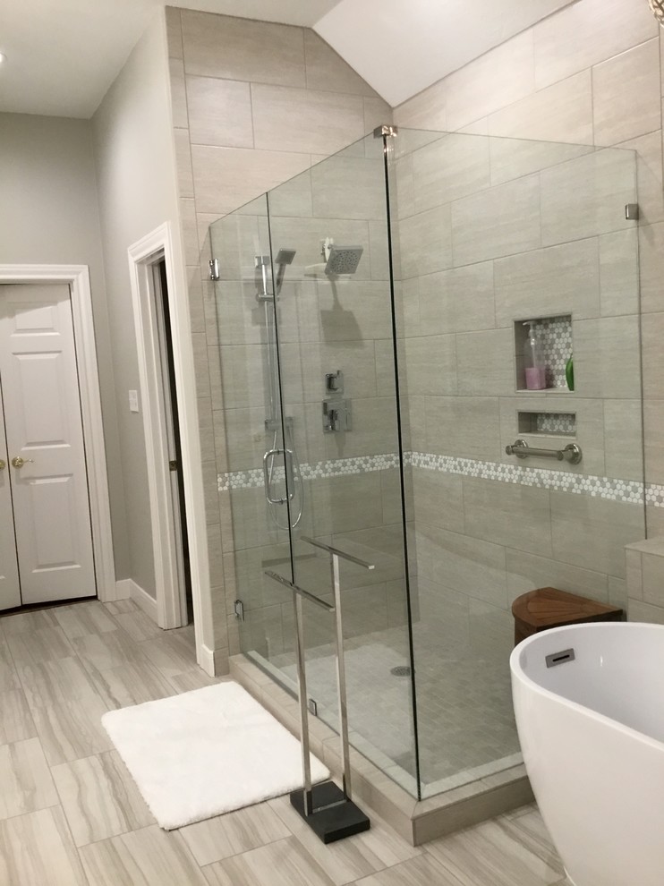 Houston master bathroom remodel Bathroom Houston by Seek Design