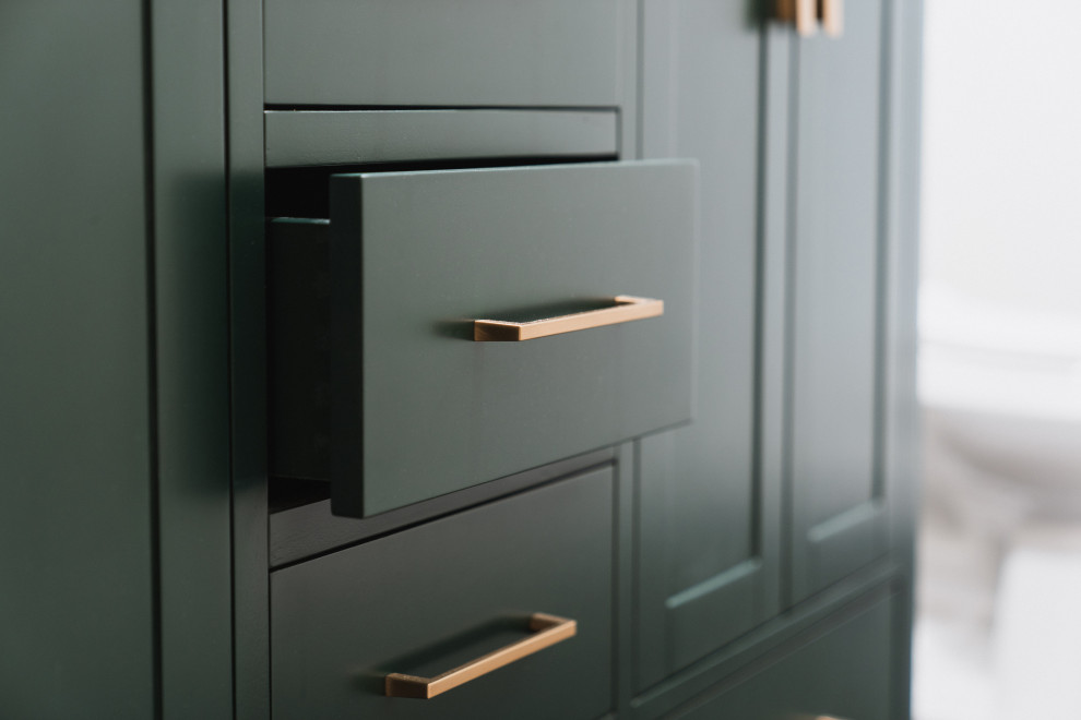 Hunter Green Bathroom Vanity Transitional Bathroom Charlotte by