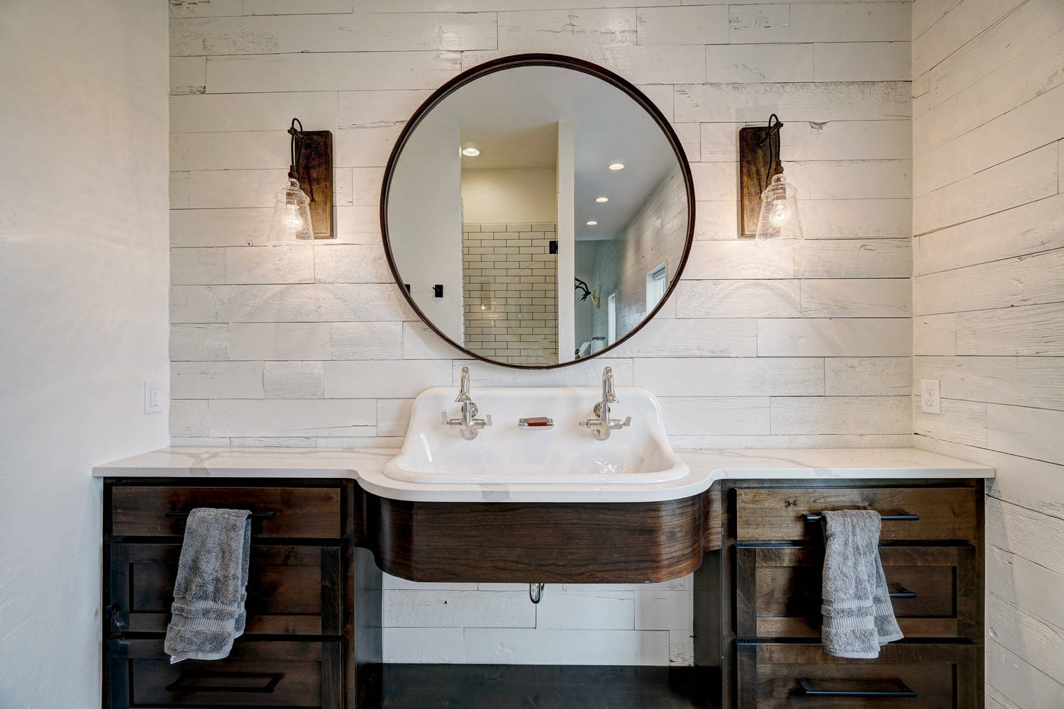 75 Beautiful Rustic Bathroom With A Trough Sink Pictures Ideas July