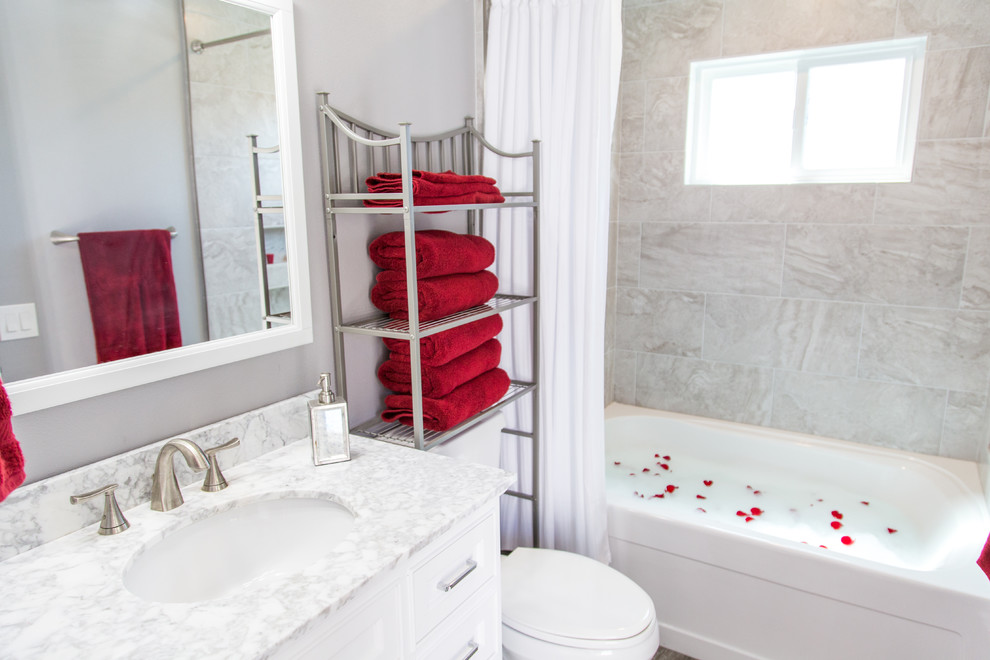 Huntington Beach Master Bathroom 3 Transitional Bathroom Orange