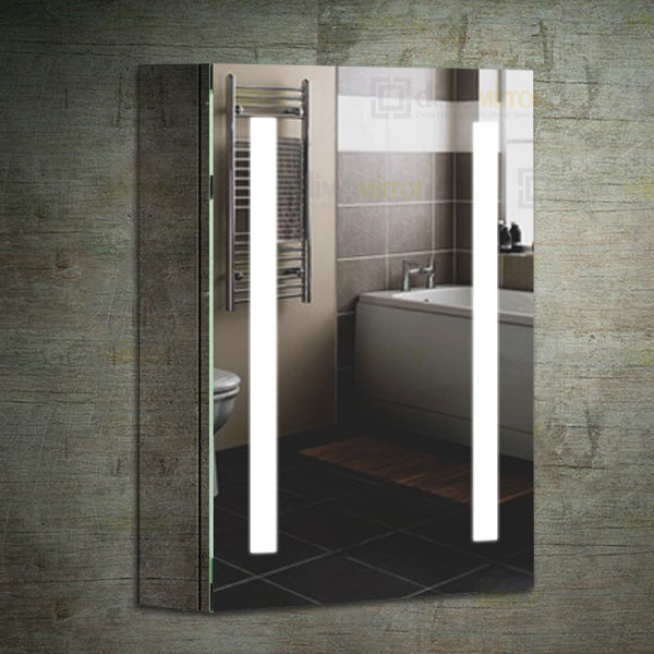 Illuminated Aluminium LED Lighted Mirror With Defogger