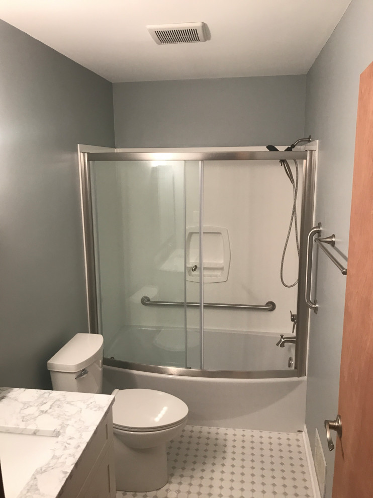 Indianapolis, IN Simple Bathroom Remodel - Before & After - Modern ...