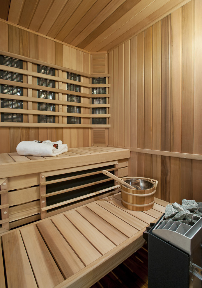 Esempio di una sauna minimalista