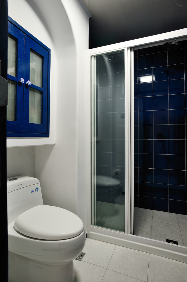 Photo of a mediterranean bathroom in Hong Kong.