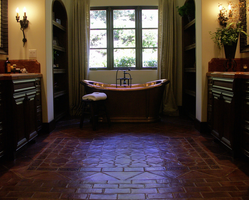 Photo of a mediterranean bathroom in Orange County.