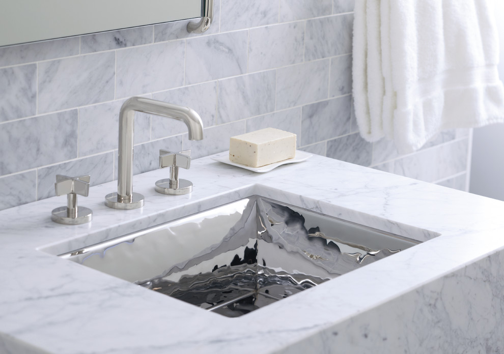KALLISTA One faucets and Mick De Giulio sinks Contemporary Bathroom