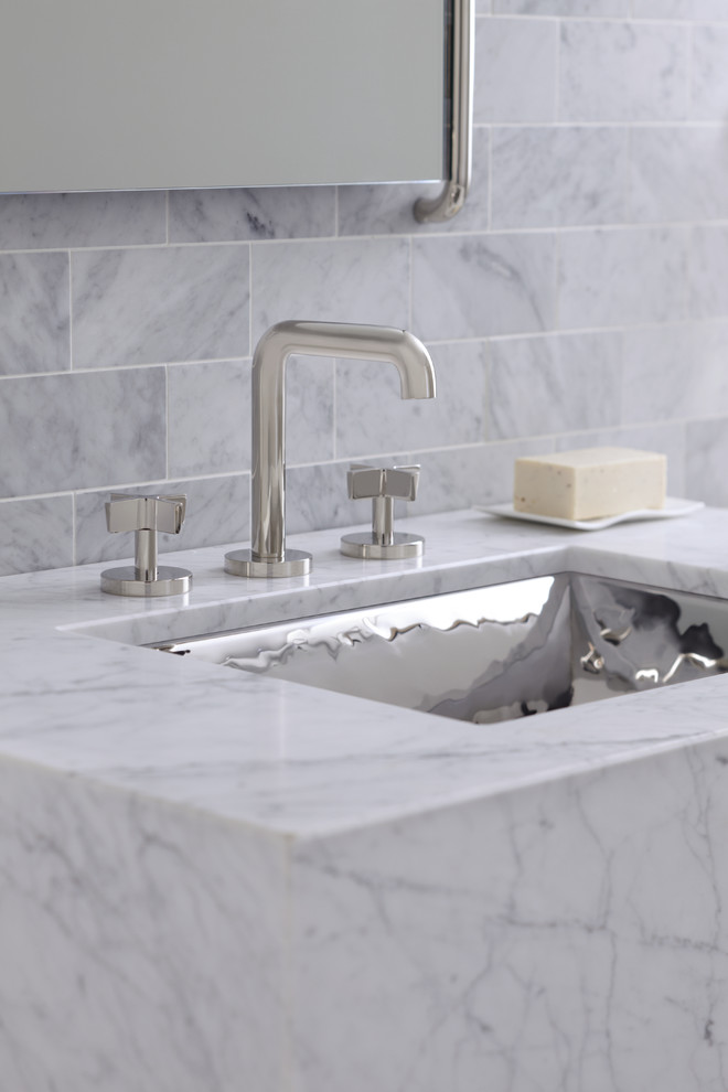 KALLISTA One faucets and Mick De Giulio sinks Contemporary Bathroom