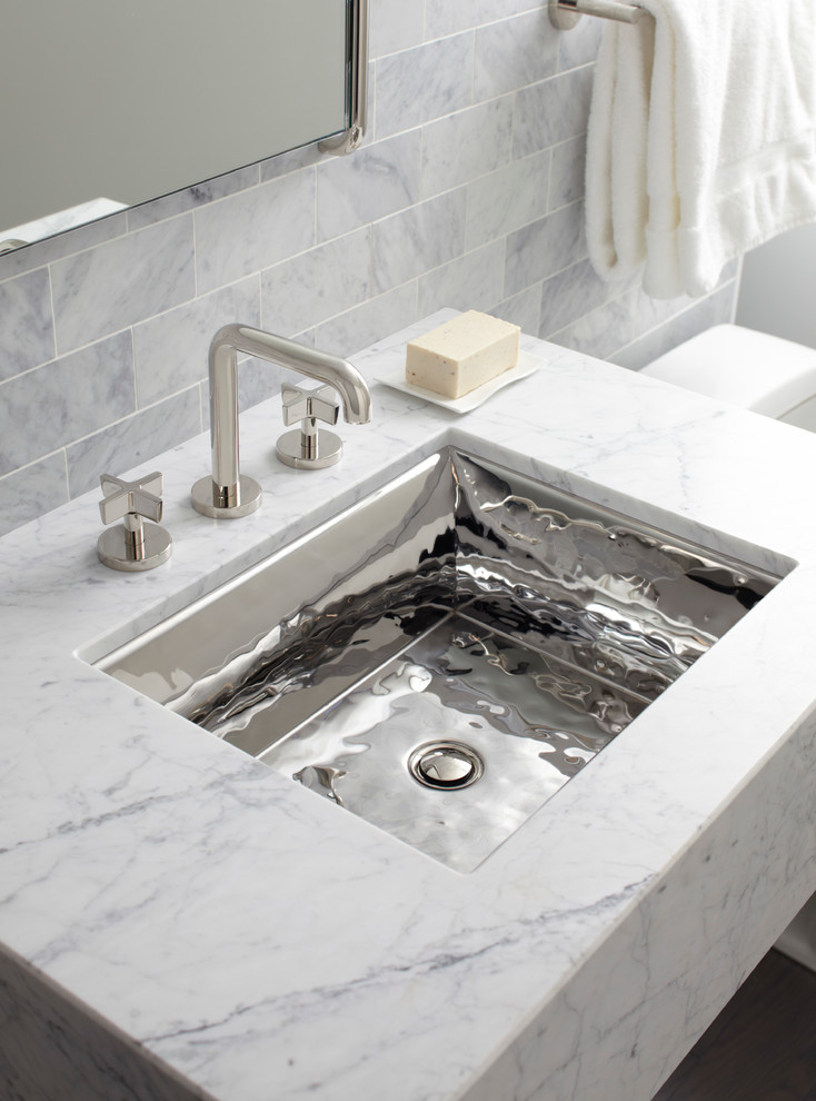 KALLISTA One faucets and Mick De Giulio sinks Contemporary Bathroom