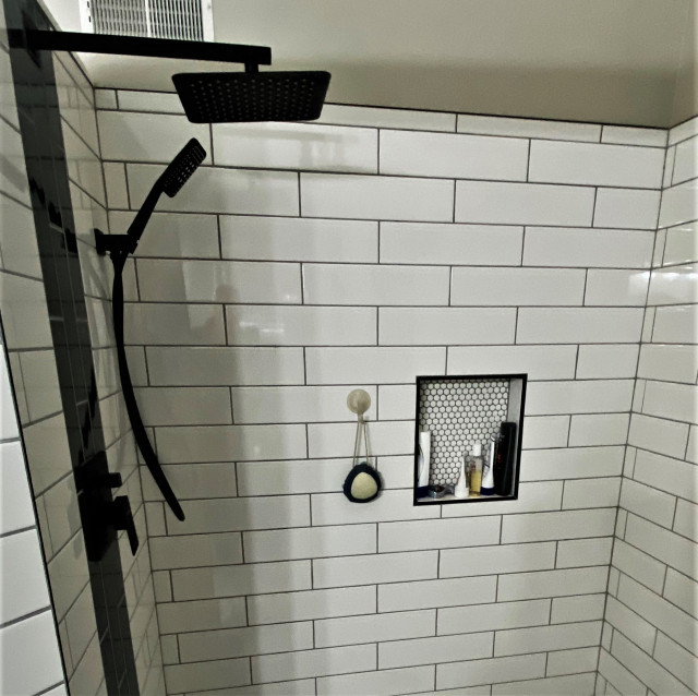 Kansas City Master Bathroom with Neoangle Corner Shower Contemporary