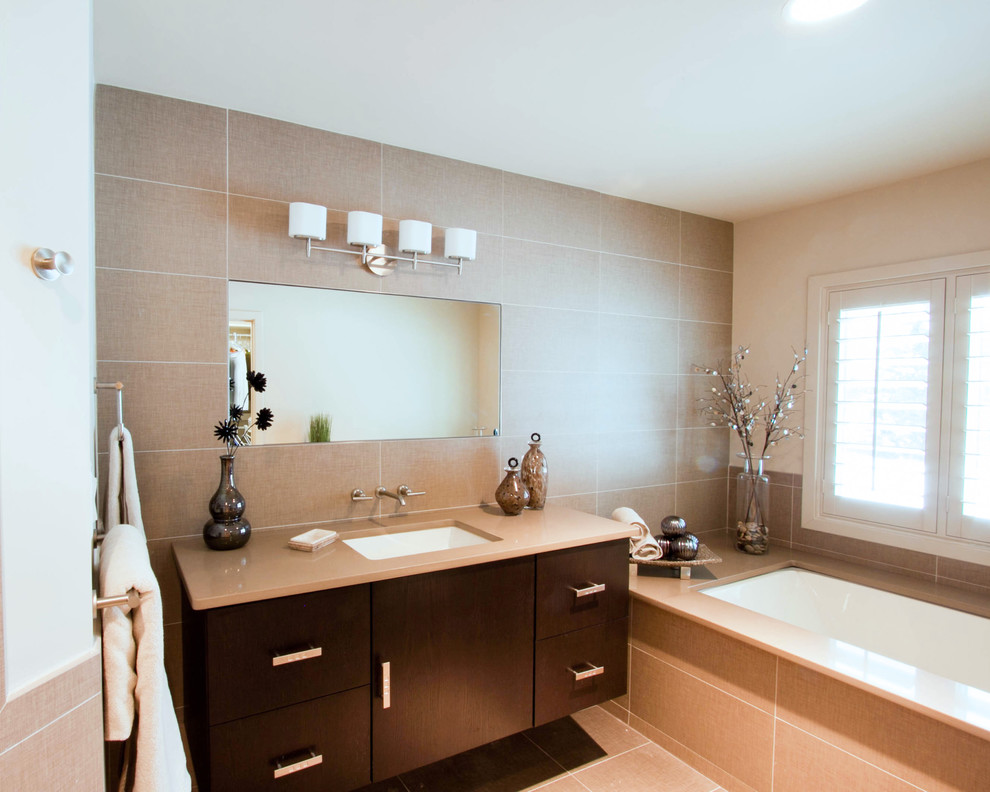 Inspiration for a contemporary bathroom remodel in DC Metro