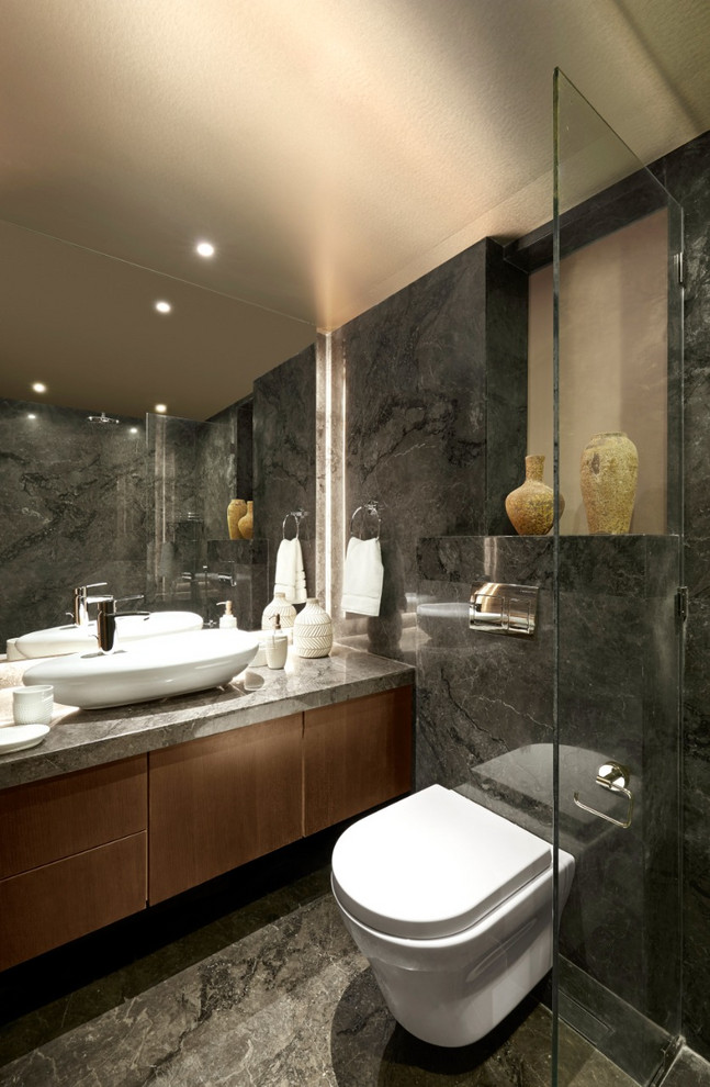 Inspiration for a contemporary bathroom remodel in Mumbai