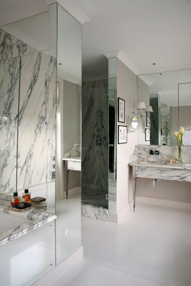 Inspiration for a contemporary bathroom remodel in Dorset
