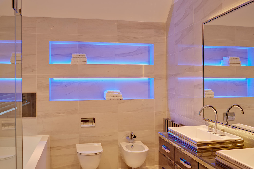 Inspiration for a contemporary bathroom remodel in Surrey