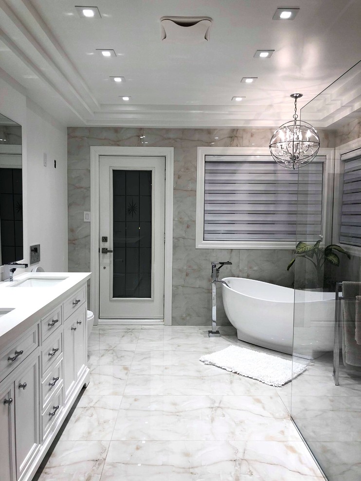 kirkland master bathroom Modern Bathroom Montreal by Trelli Inc