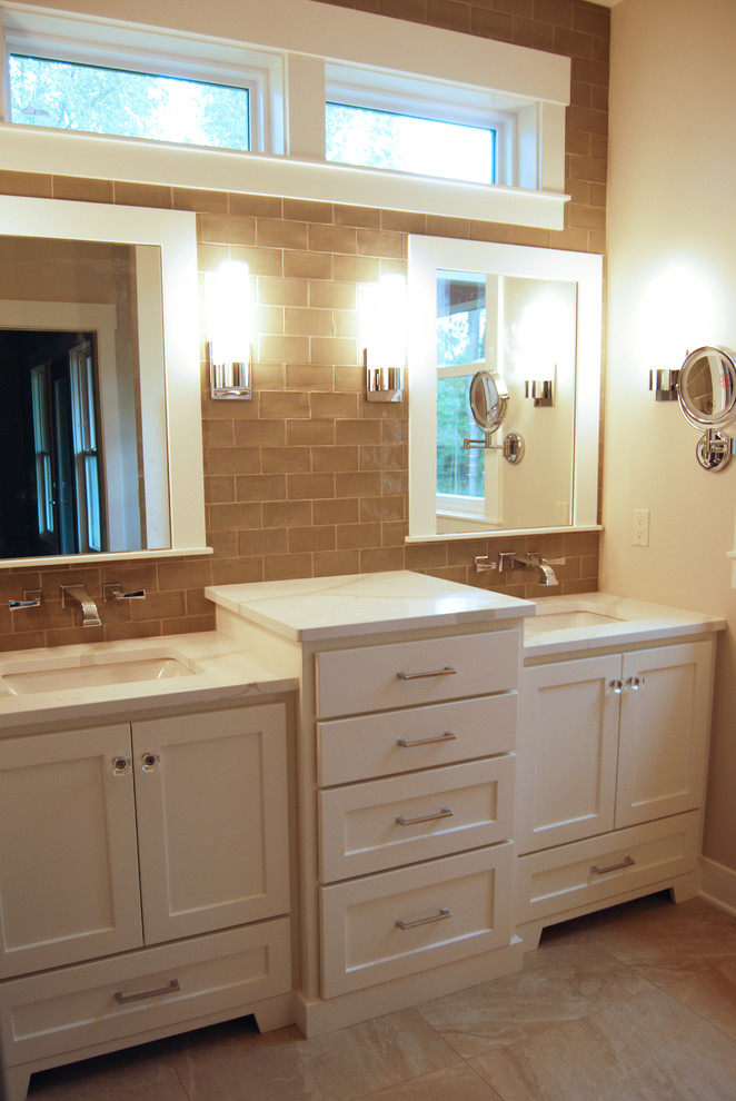 Kitchen and Bath Vicostone Calcutta Gold Quartz Bathroom Grand
